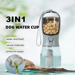 Dog Travel Water Bottle 3-in-1