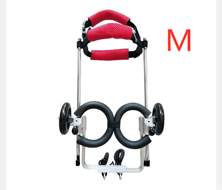 Portable cart with red handles and black wheels on a white background