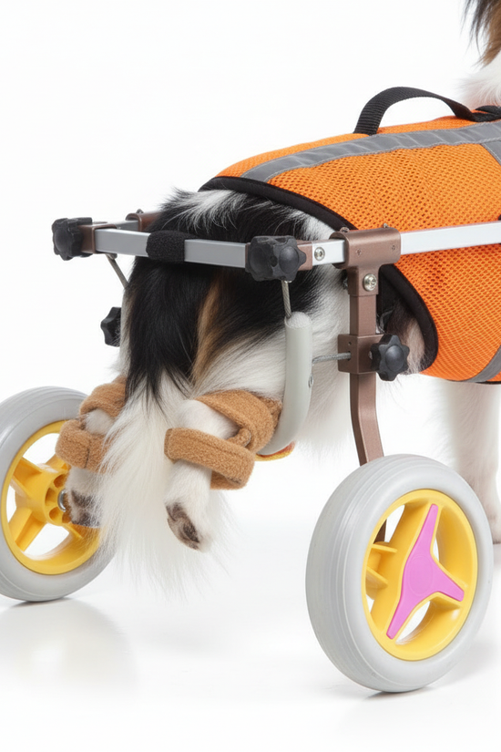 Freedom Walker small dog wheelchair back view showing adjustable width and length