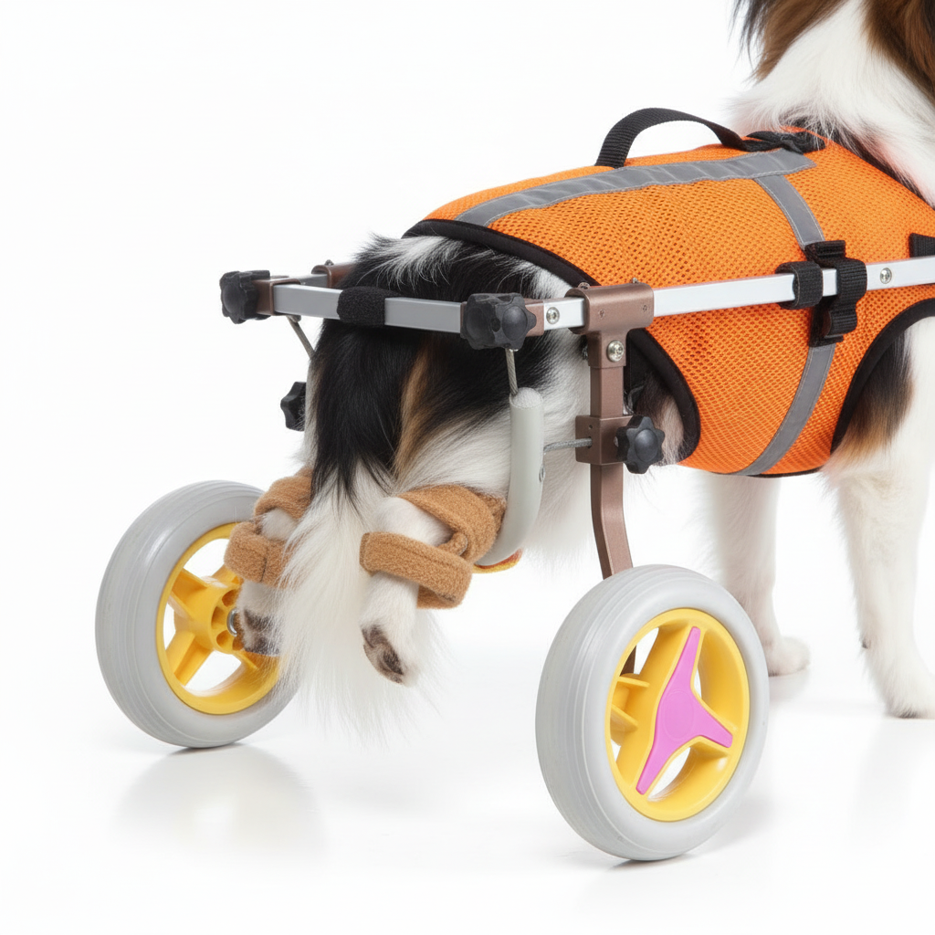 Freedom Walker small dog wheelchair back view showing adjustable width and length