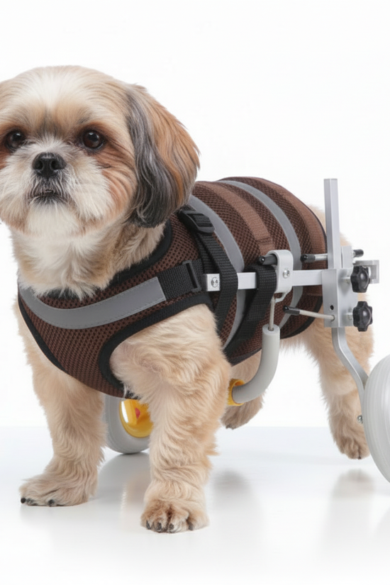 Freedom Walker small dog wheelchair side view showing adjustable frame