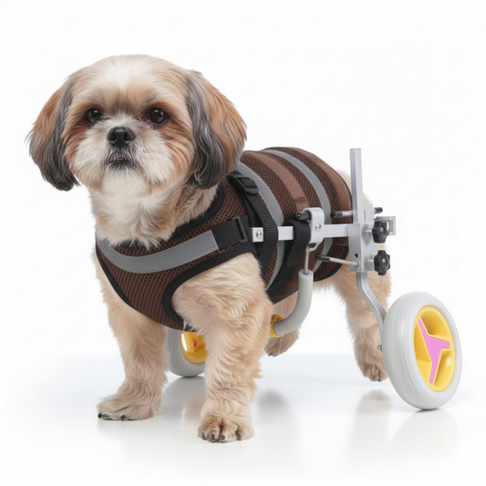 Freedom Walker small dog wheelchair side view showing adjustable frame