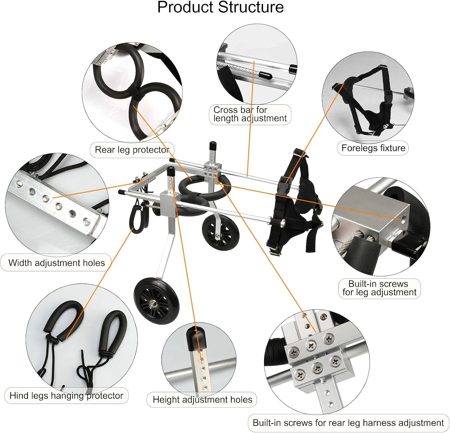 Nano Stride Cart – Hind-Leg Wheelchair for Small Dogs