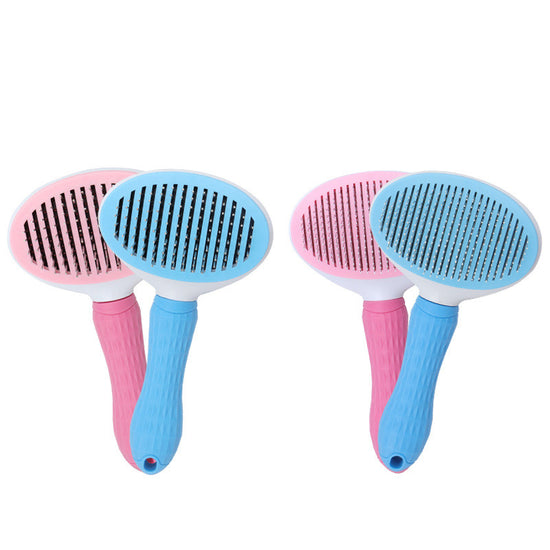 Professional dog deshedding combs removing loose fur from dog coat effectively
