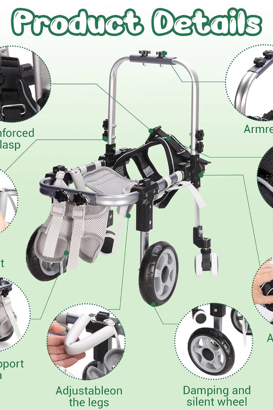 FrontRise Mini - Four-Wheel Front-Leg Wheelchair for Small Dogs