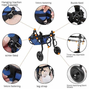 Loyal Stride Cart wheelchair adjustment features - customize height, width, and length