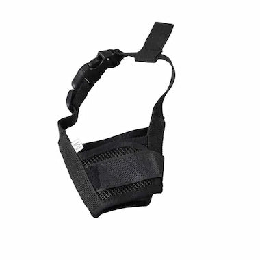 Black Breathable Dog Muzzle on a white background