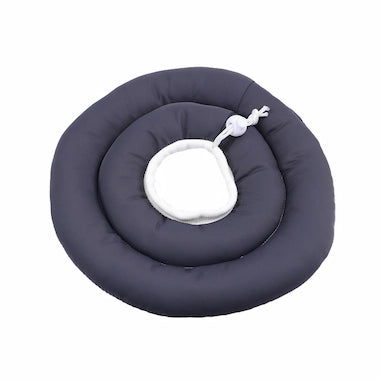 Dark gray Soft Recovery Cone Collar on a white background