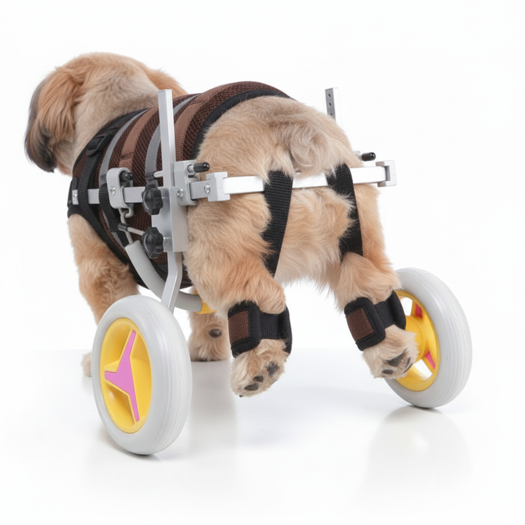 Freedom Walker small dog wheelchair back view showing adjustable width and length
