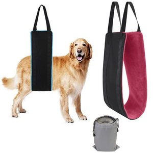 Dog rear support lift sling for dogs with hind leg weakness and mobility issues