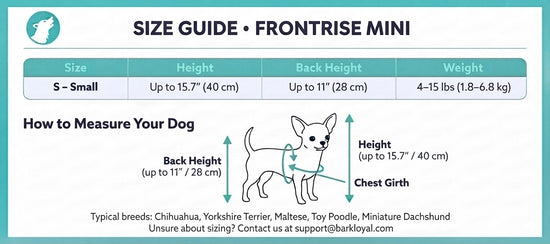 FrontRise Mini - Four-Wheel Front-Leg Wheelchair for Small Dogs