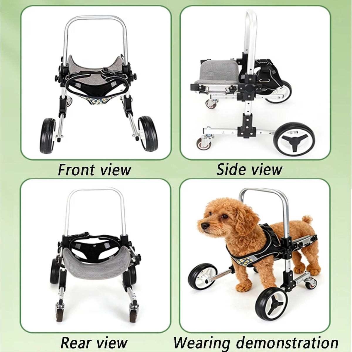 FrontRise Mini - Four-Wheel Front-Leg Wheelchair for Small Dogs