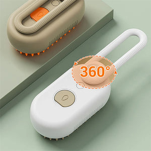 White handheld device with a handle and '360°' label on a light green background