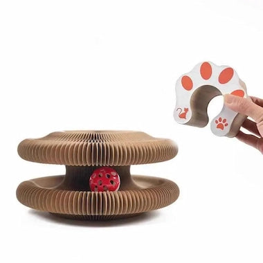 Cat Accordion Scratcher Toy on a white background