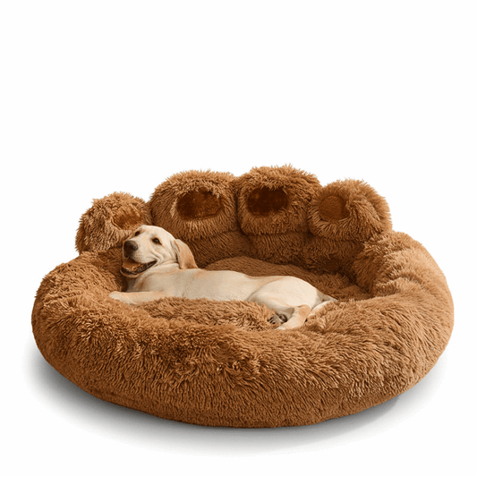 Sofa Nest Pet Bed with White Dog - White Background