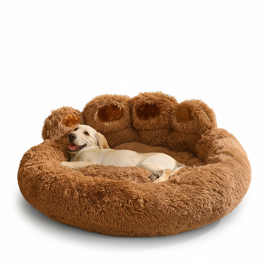 Sofa Nest Pet Bed with White Dog - White Background
